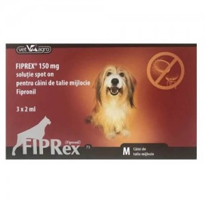 Fiprex Spot On caini 10-20 kg (3 pipete M)